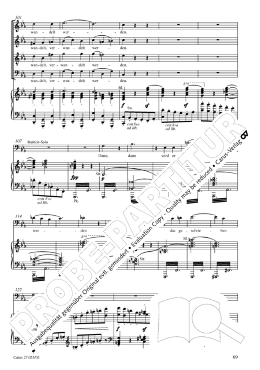 Ein Deutsches Requiem (German Requiem) 4-Part scores gallery preview page 72
