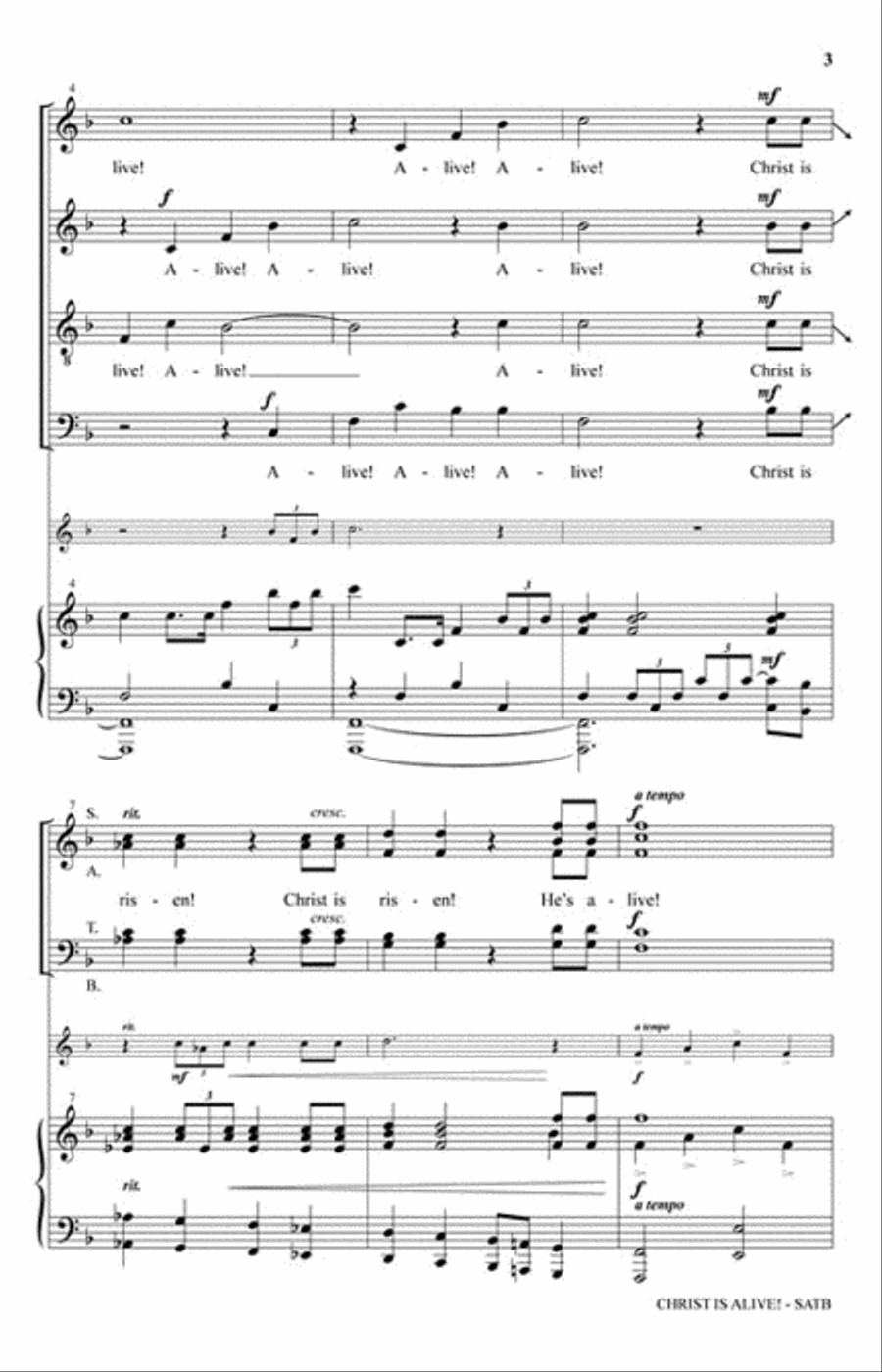 Christ Is Alive! 4-Part scores gallery preview page 3