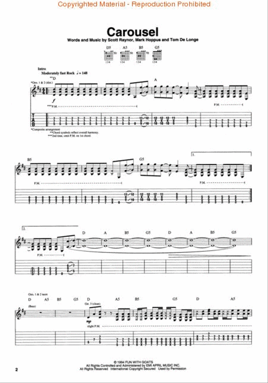 blink-182 – Greatest Hits Electric Guitar scores gallery preview page 2