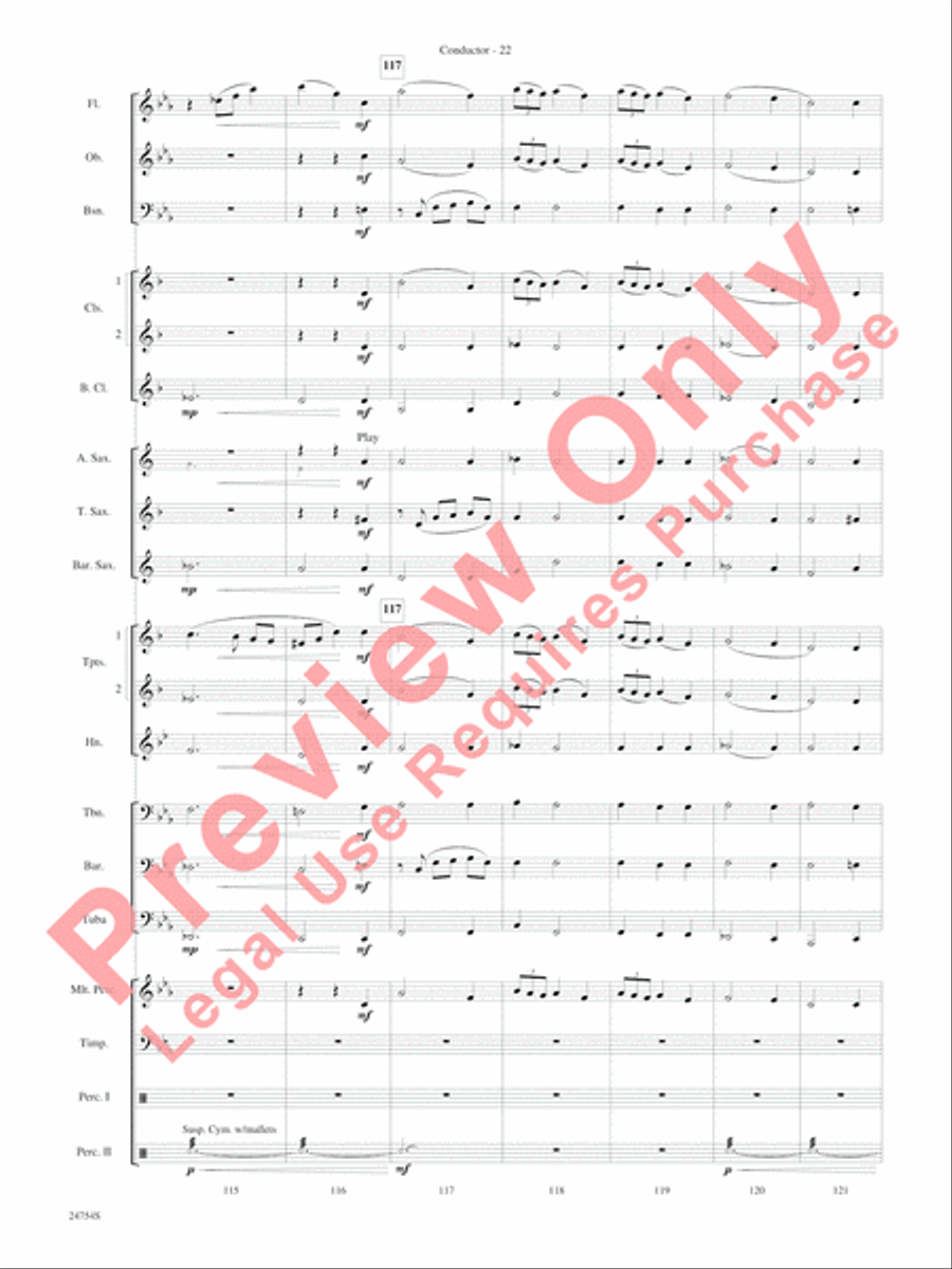 Selections from The Star Wars Saga Concert Band scores gallery preview page 25