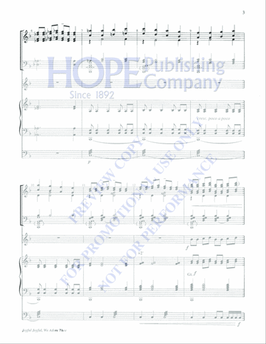Joyful, Joyful, We Adore Thee 5-Octaves scores gallery preview page 3