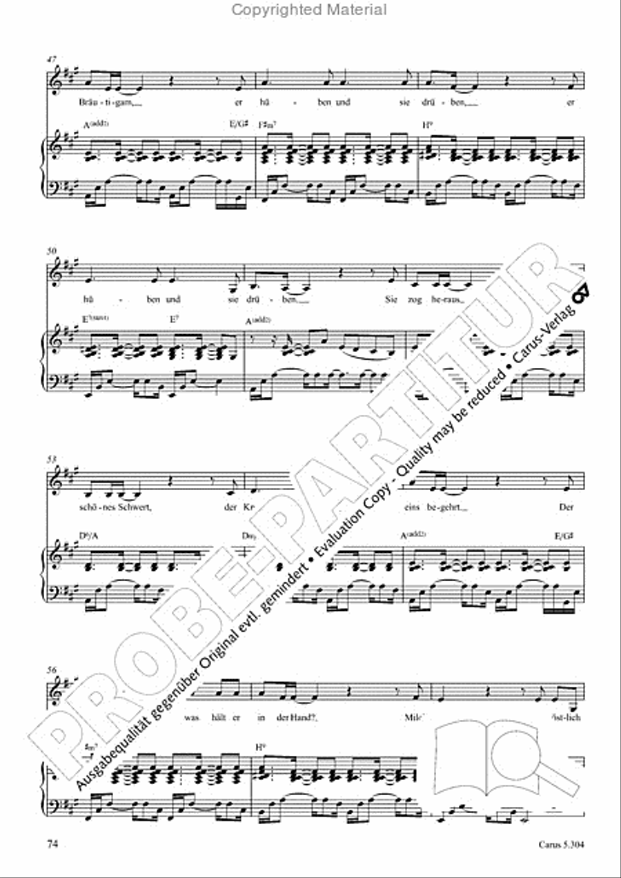 Schindler: Rosenzeit. Ein Liederzyklus uber die Liebe. Chansons fur Singstimme und Klavier Piano scores gallery preview page 75