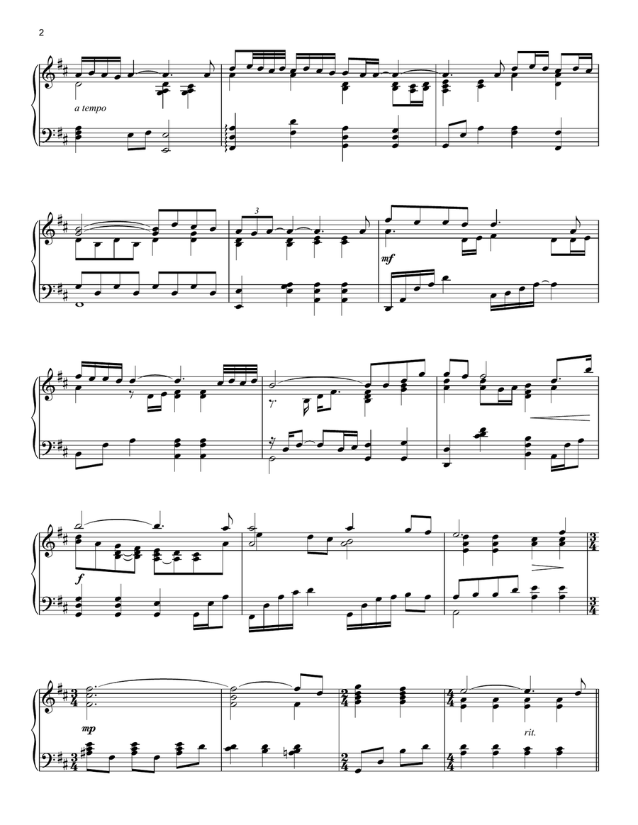 Gabriel's Oboe (from The Mission) (arr. Mark Hayes) Piano Solo scores gallery preview page 2