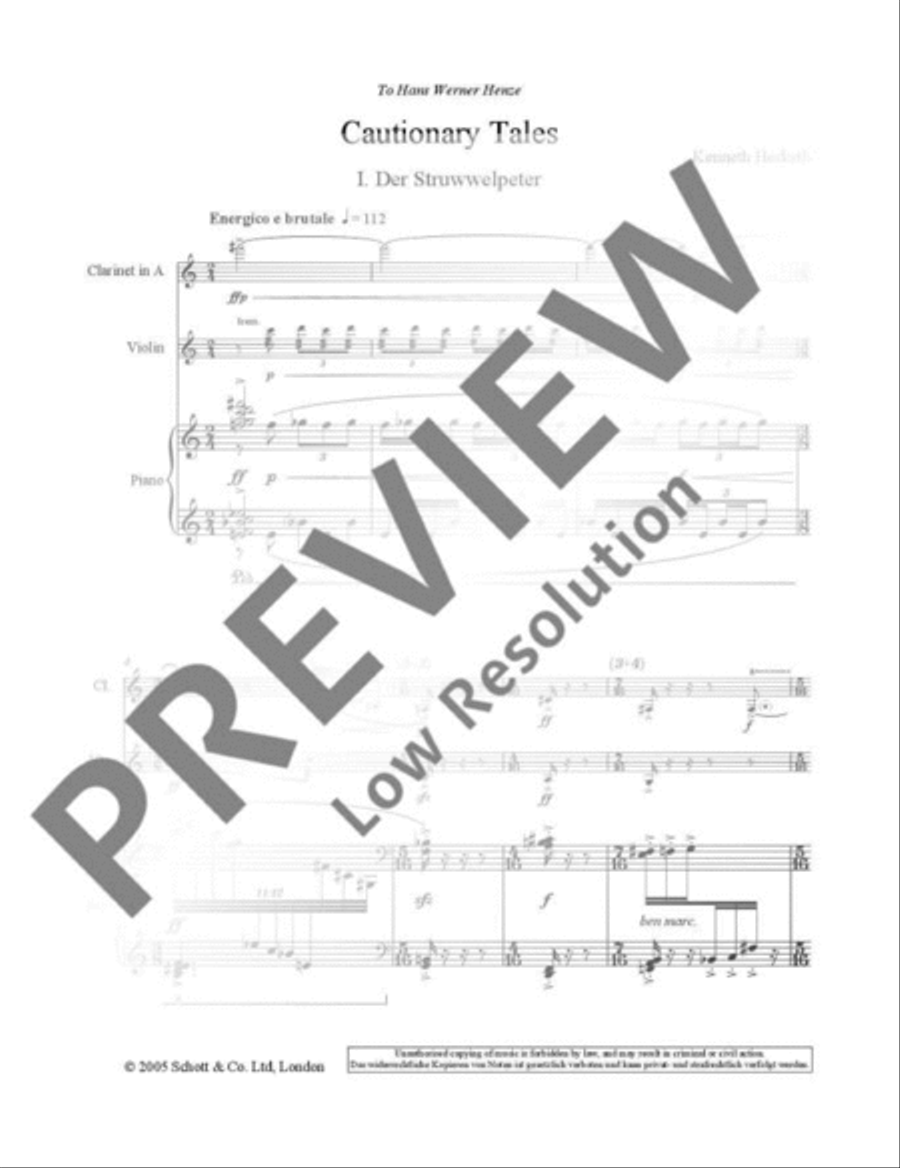 Cautionary Tales Cautionary Tales Clarinet scores gallery preview page 6