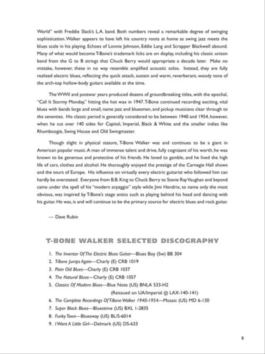 The T-Bone Walker Collection Electric Guitar scores gallery preview page 6