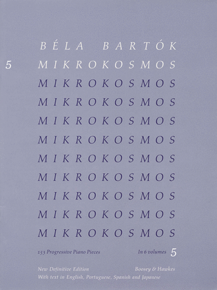 Book cover for Mikrokosmos Volume 5 (Blue)