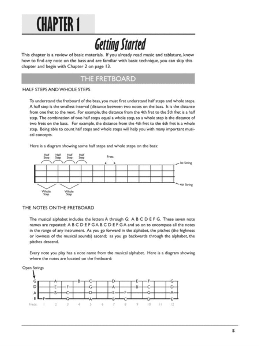 Beginning Electric Bass (Book only) Bass Guitar Tablature scores gallery preview page 6