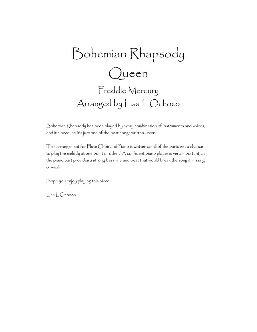 Bohemian Rhapsody Bohemian Rhapsody Flute Choir scores gallery preview page 3