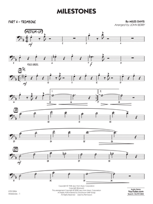 Book cover for Milestones (arr. John Berry) - Part 4 - Trombone