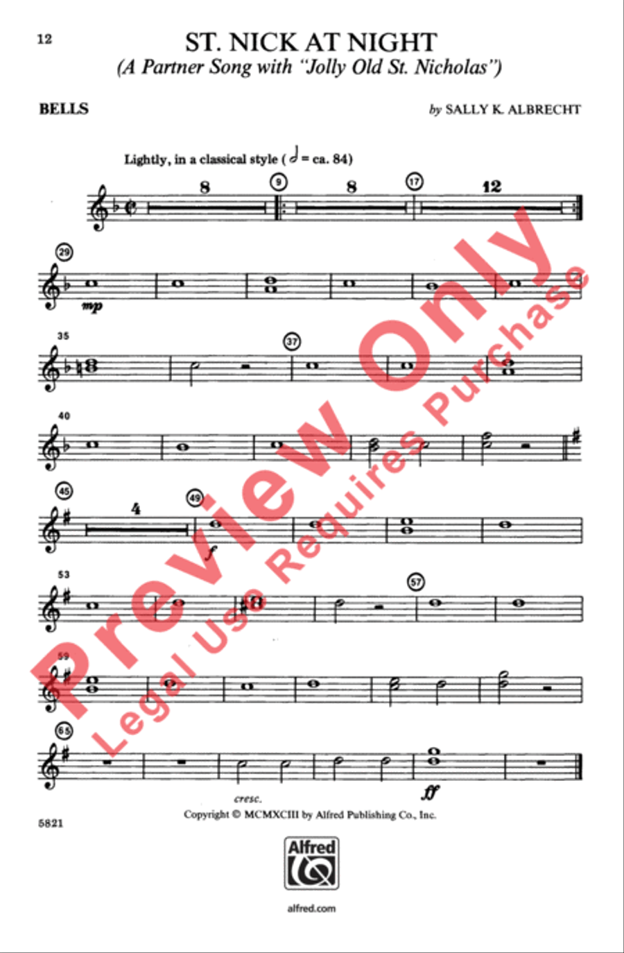 St. Nick at Night (Jolly Old St. Nicholas) 2-Part scores gallery preview page 12