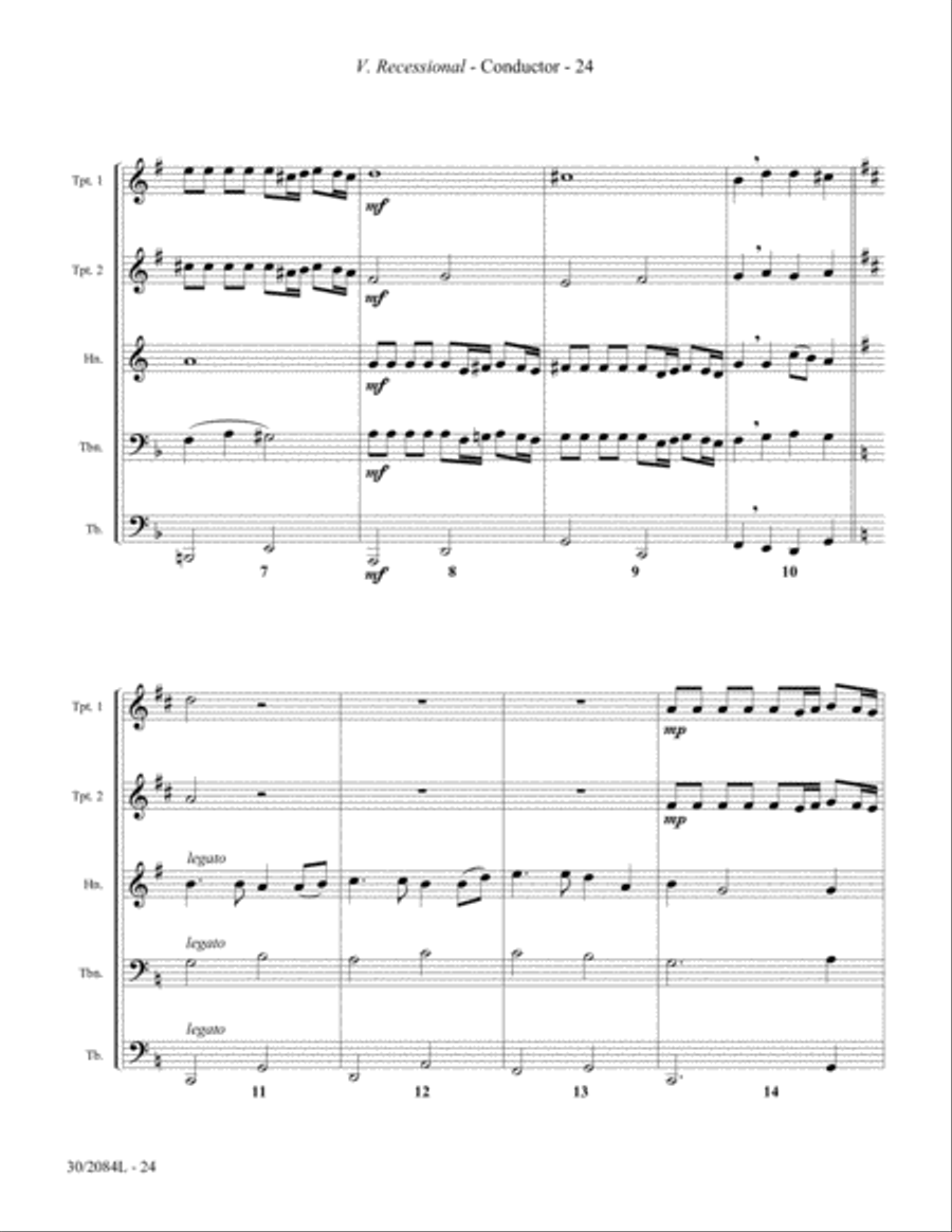 Wedding Suite for Brass Quintet Brass Quintet scores gallery preview page 14
