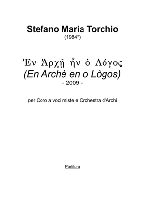 Stefano Maria Torchio: En Arche en o Logos - Full score