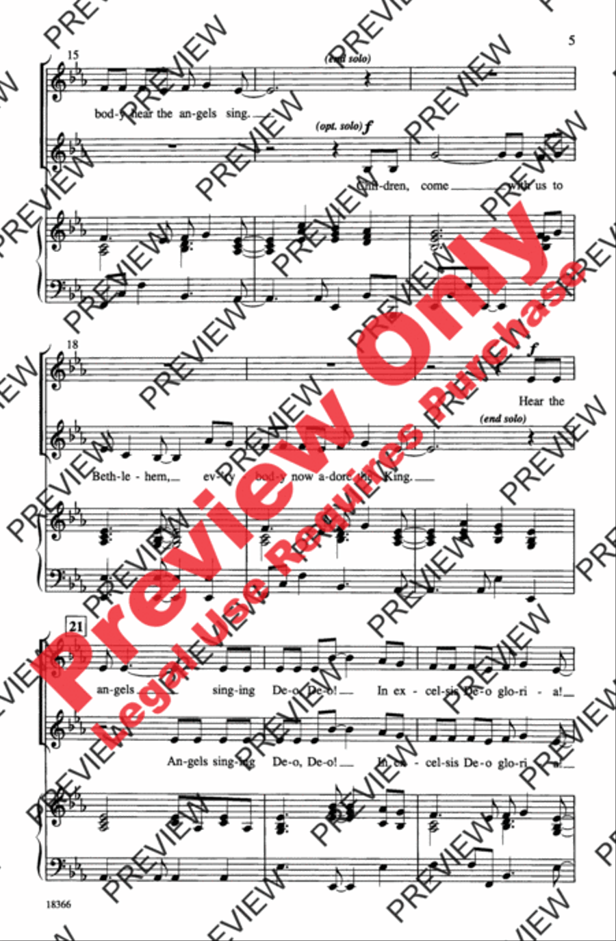Deo! (Marching to Bethlehem) 2-Part scores gallery preview page 5