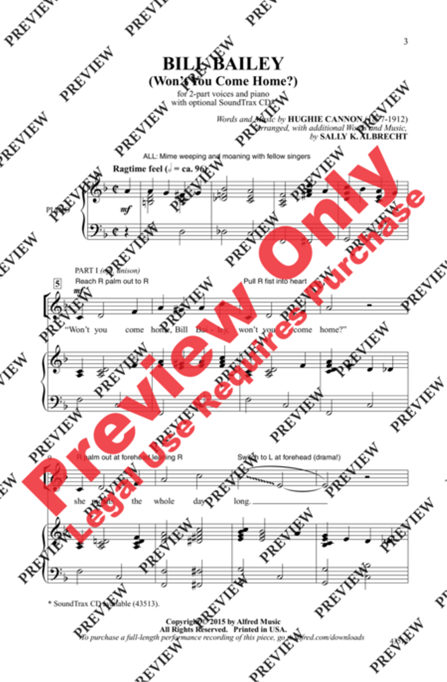Bill Bailey Bill Bailey 2-Part scores gallery preview page 2