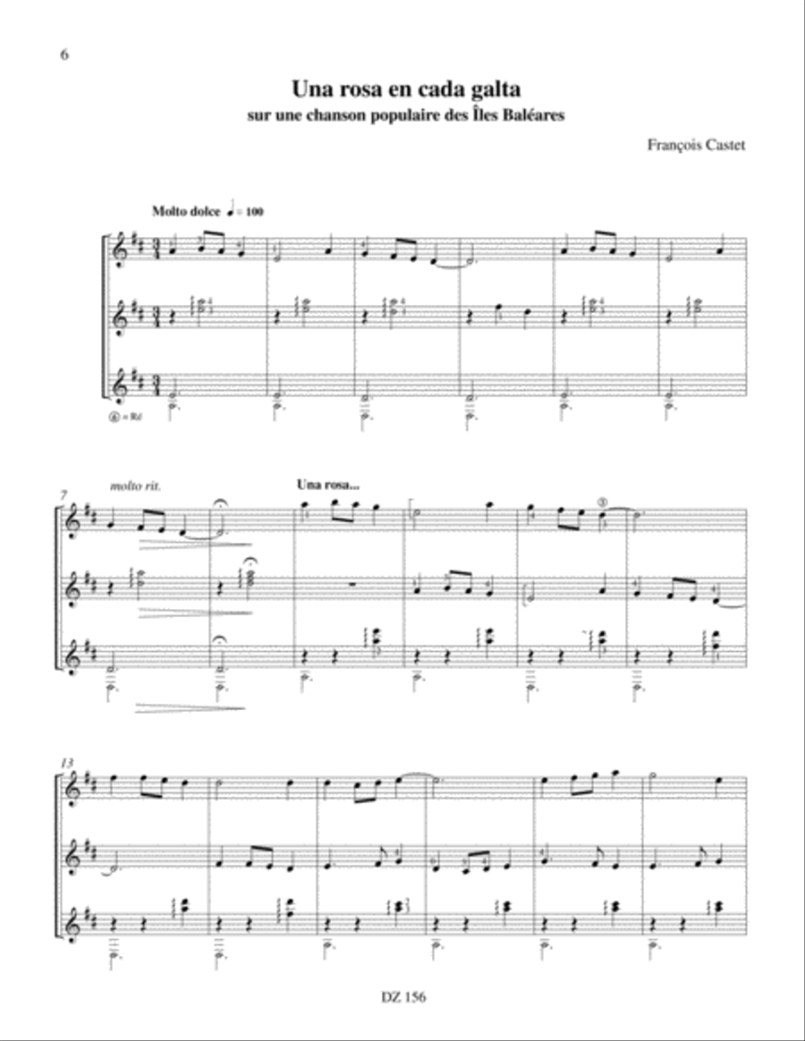 Pour jouer à trois Guitar Ensemble scores gallery preview page 6