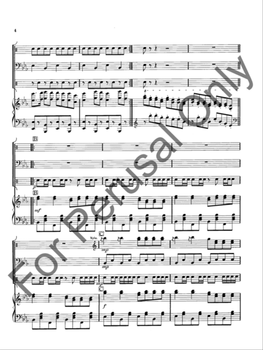 Good News From Beijing To The Borderland Village Percussion scores gallery preview page 5