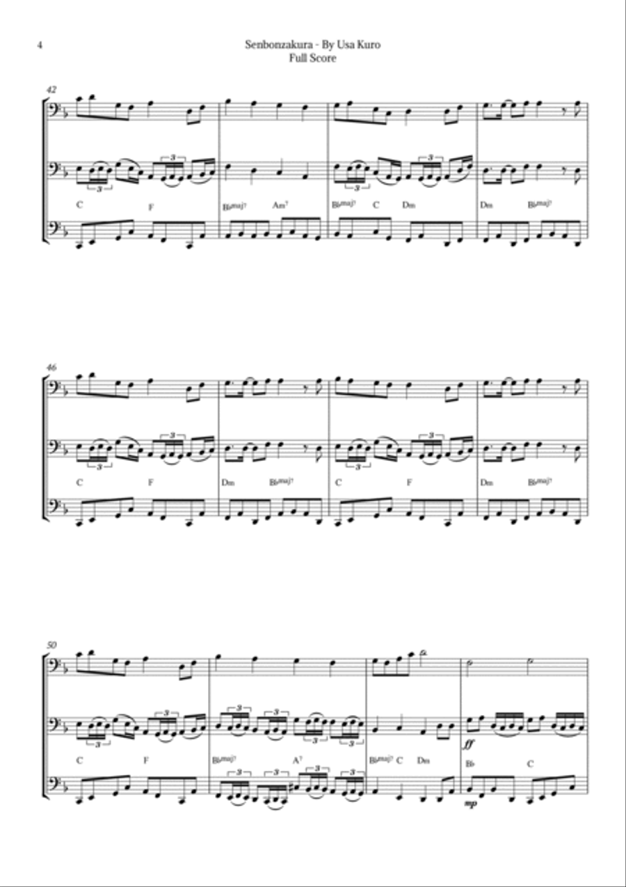 Senbonzakura Chamber Music scores gallery preview page 4