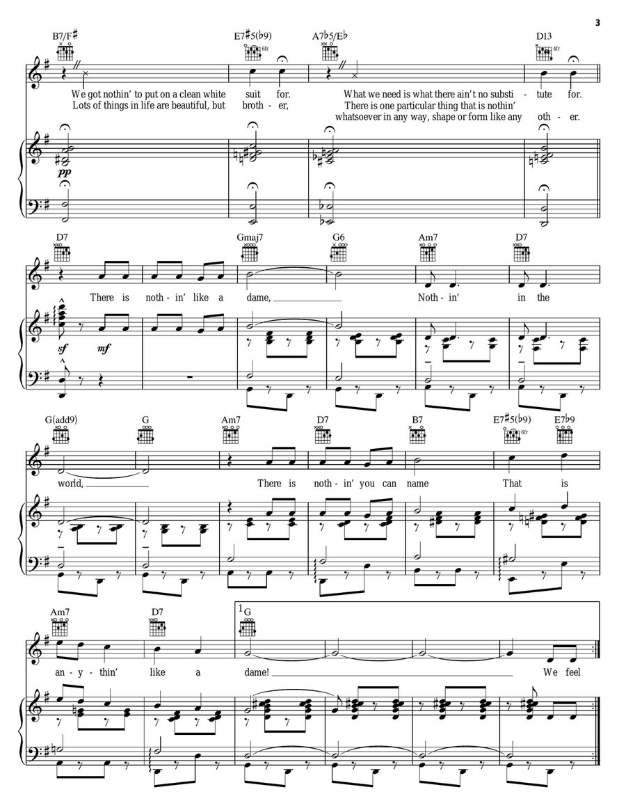 There Is Nothin' Like A Dame Guitar scores gallery preview page 3