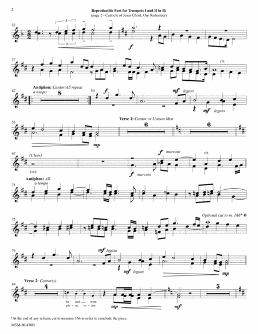 Canticle of Jesus Christ, Our Redeemer Choir scores gallery preview page 3