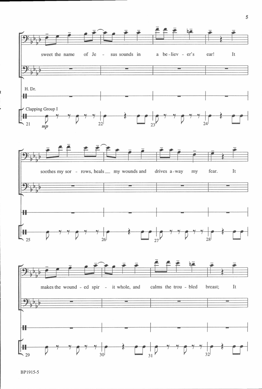 The Name of Jesus - TTBB The Name of Jesus - TTBB TTBB scores gallery preview page 4