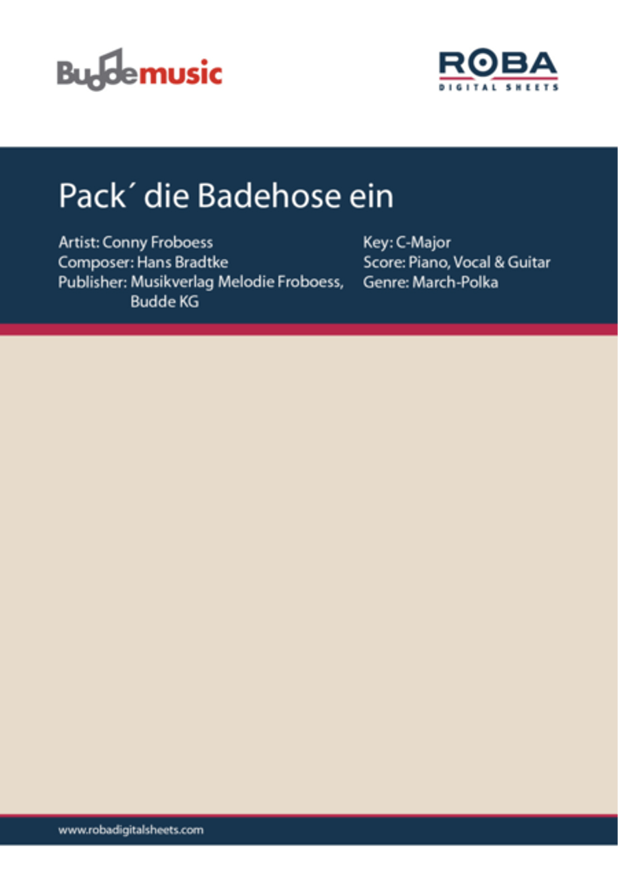 Pack' die Badehose ein Voice scores gallery preview page 1