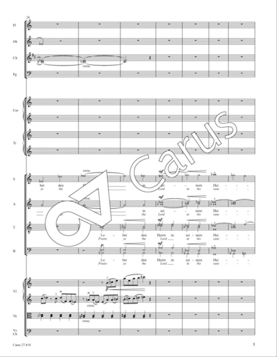 Psalm 150: Halleluja! Lobet den Herrn in seinem Heiligtum Orchestra scores gallery preview page 10