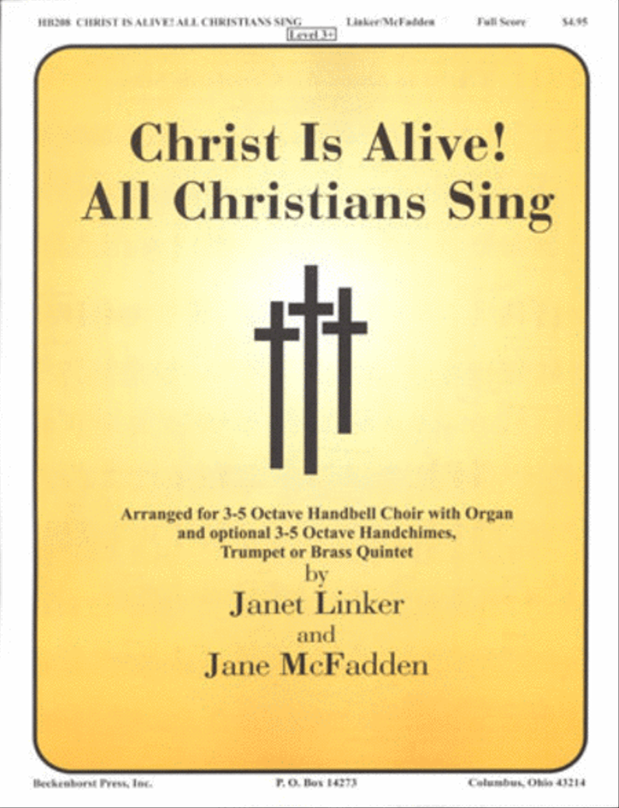 Christ Is Alive! All Christians Sing - organ and handbell score Handbell Choir scores gallery preview page 1