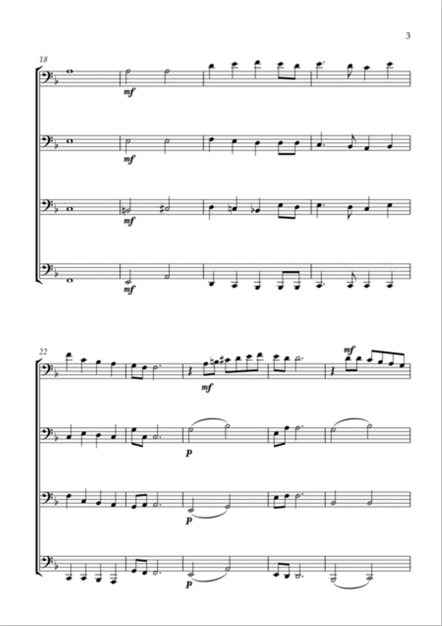 Yesterday Yesterday Brass Quartet scores gallery preview page 3