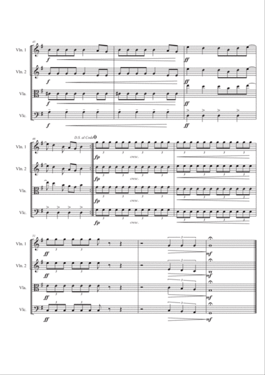 All I Want For Christmas Is You String Quartet scores gallery preview page 5