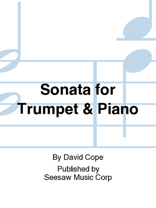 Book cover for Sonata for Trumpet & Piano