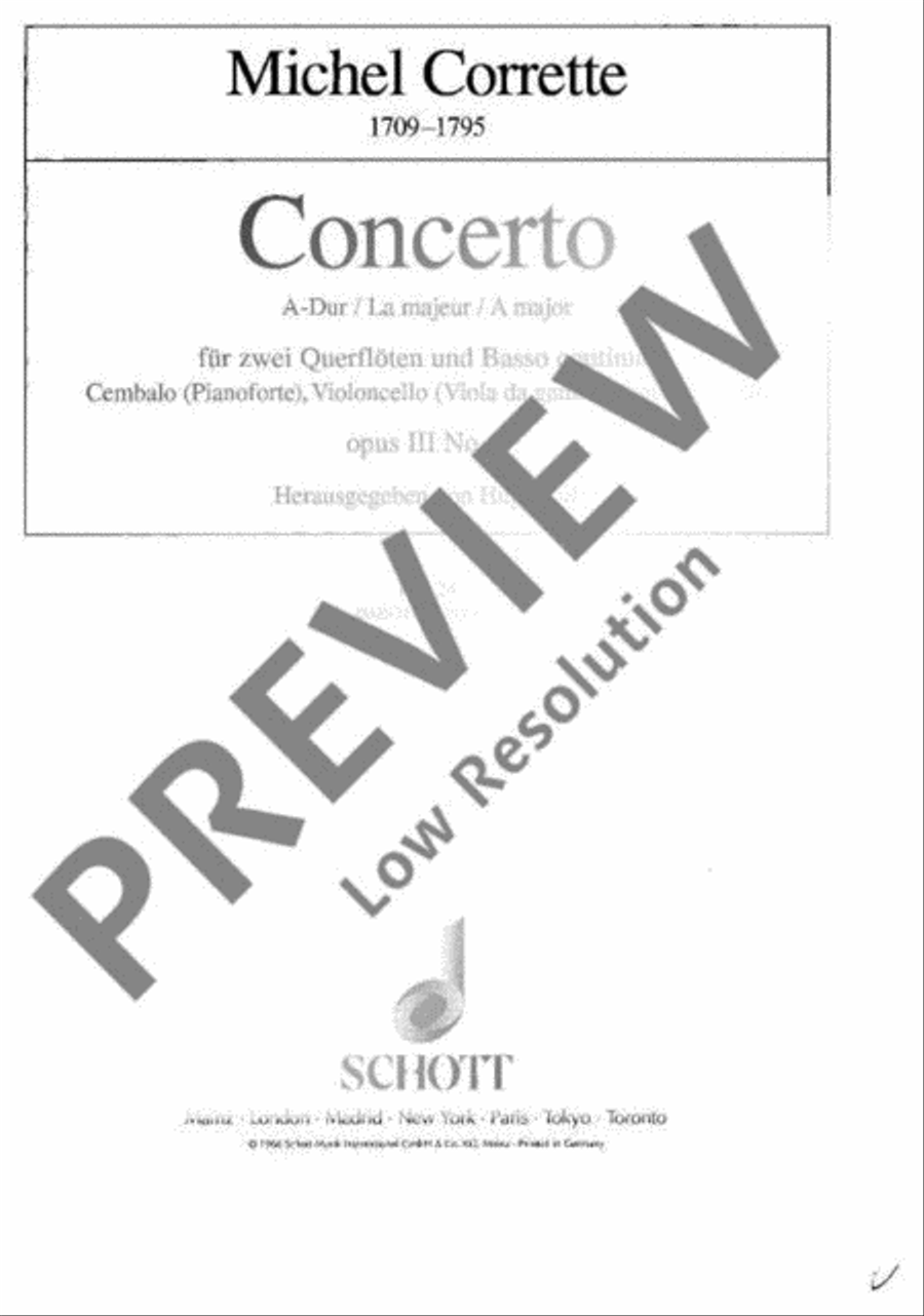Concerto A major Flute scores gallery preview page 2