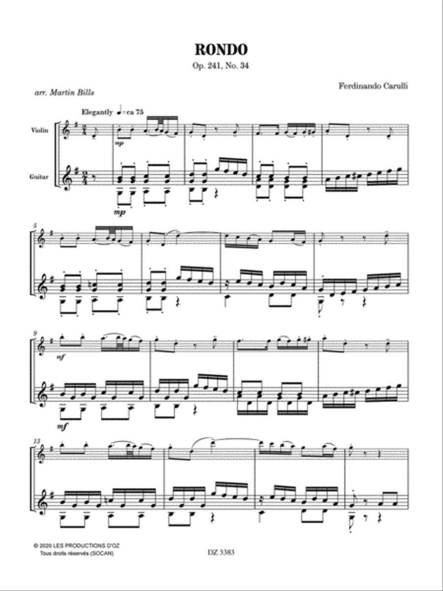 Rondo, Op. 241, No. 34 Violin scores gallery preview page 2