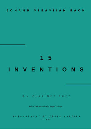 15 Inventions - Clarinet Duet (Individual Parts)