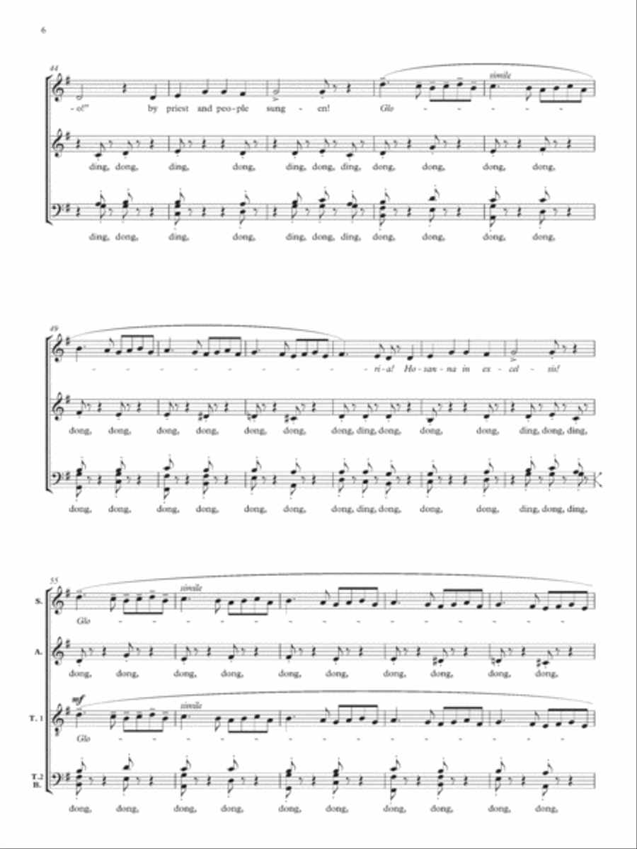 Ding! dong! merrily on high 4-Part scores gallery preview page 6