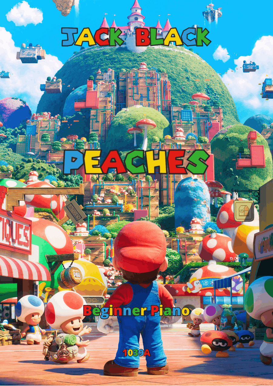 Peaches Easy Piano scores gallery preview page 1