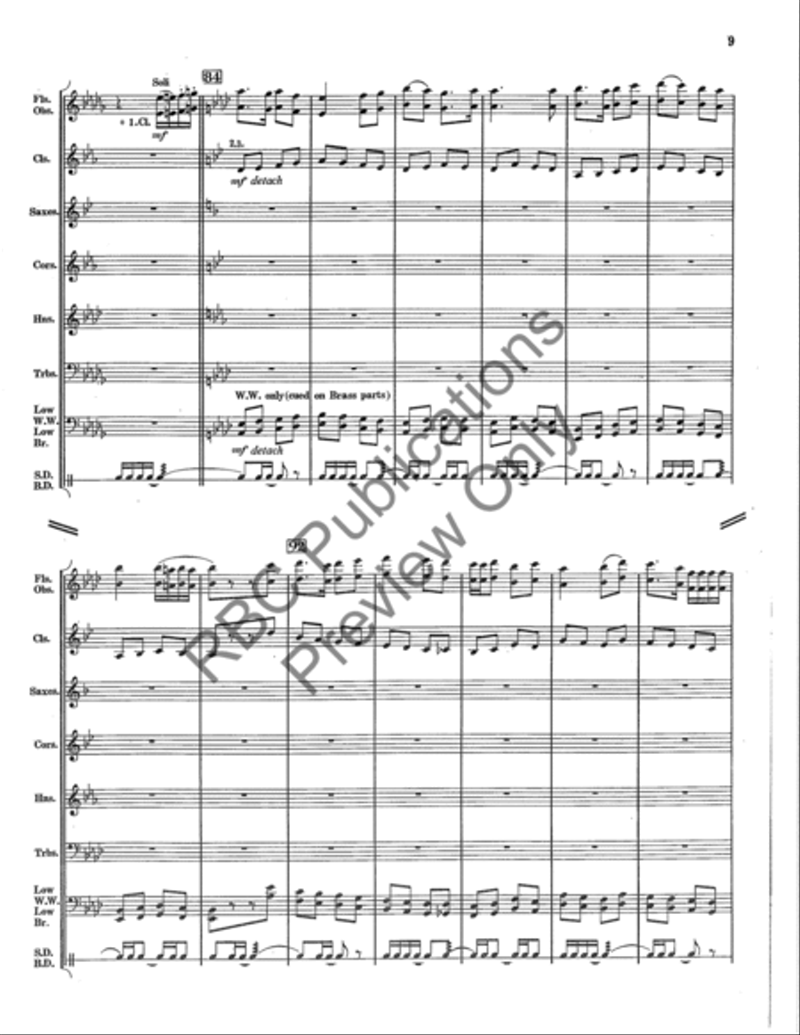 Swedish Folk Marsch (Score) Concert Band scores gallery preview page 10
