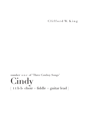 Cindy ( t t b b + guitar + fiddle [or piano] )