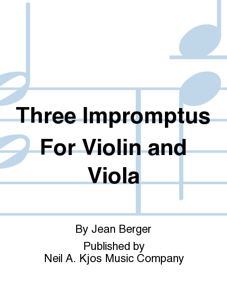 Three Impromptus For Violin and Viola