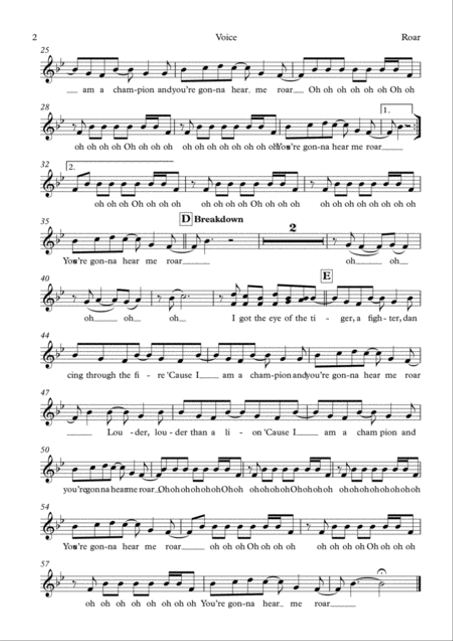 Roar Tenor Saxophone scores gallery preview page 6