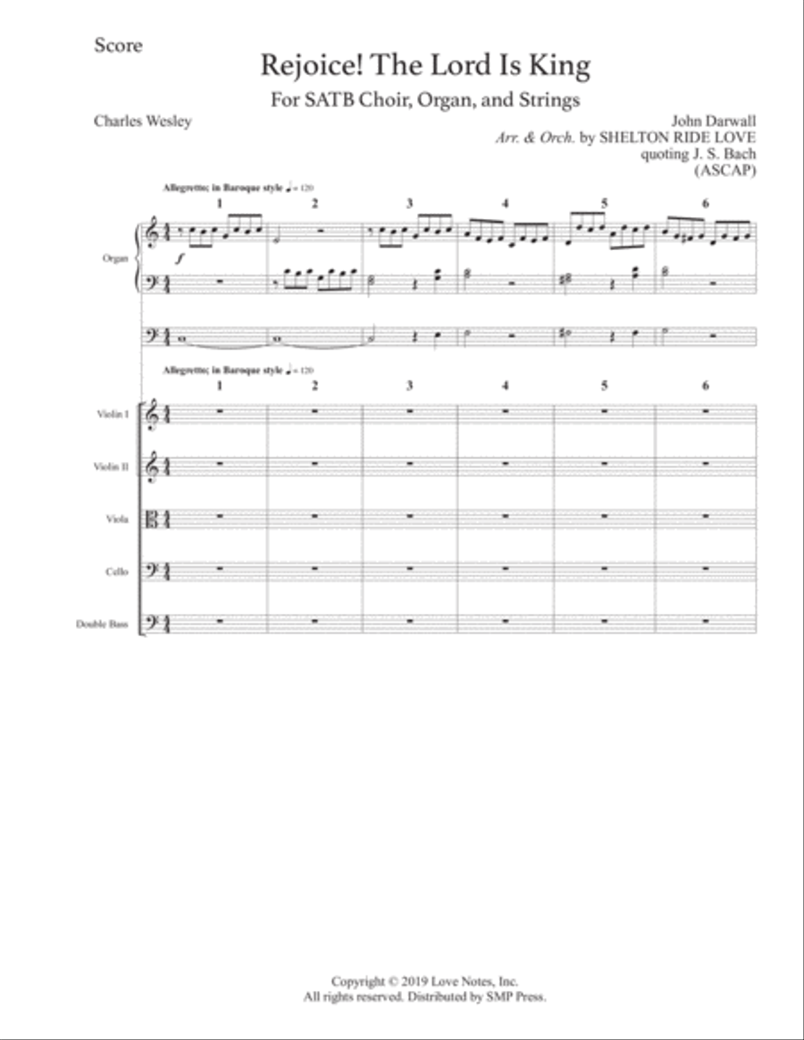 Rejoice! The Lord Is King (Strings) 4-Part scores gallery preview page 3