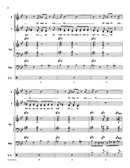 You Made Me Love You - Rhythm Score and Parts