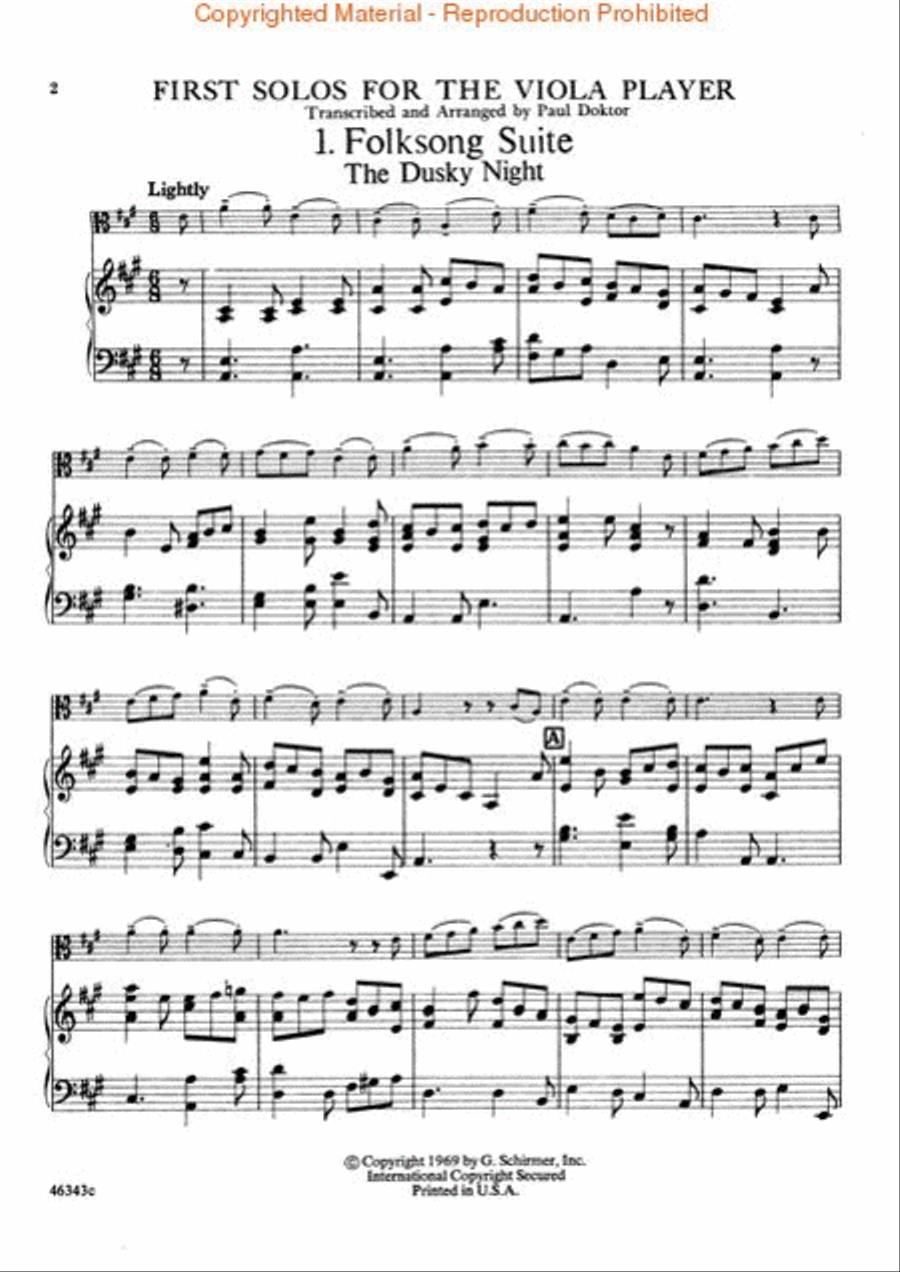 First Solos for the Viola Player Piano Accompaniment scores gallery preview page 2