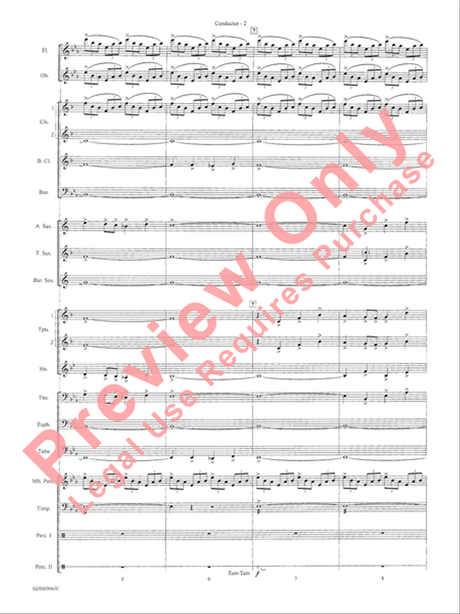 Abaco Overture Abaco Overture Concert Band Methods scores gallery preview page 6