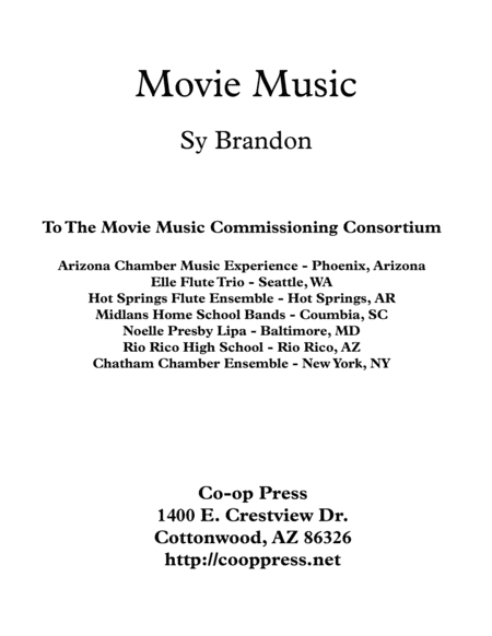 Movie Music for Mixed Trio Bass Clef Instruments Version image number null