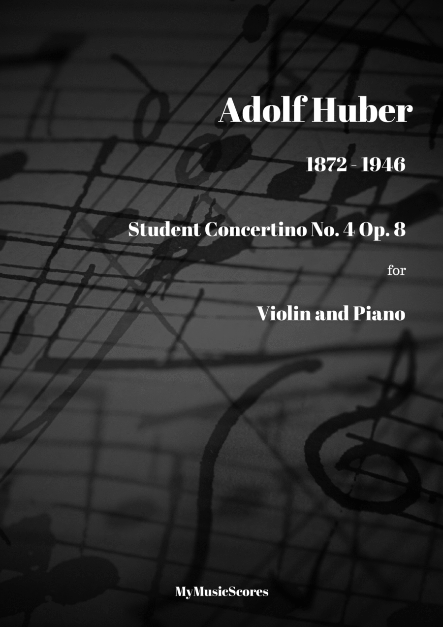 Huber Concerto No. 4 Op. 8 for Violin and Piano Violin Solo scores gallery preview page 1