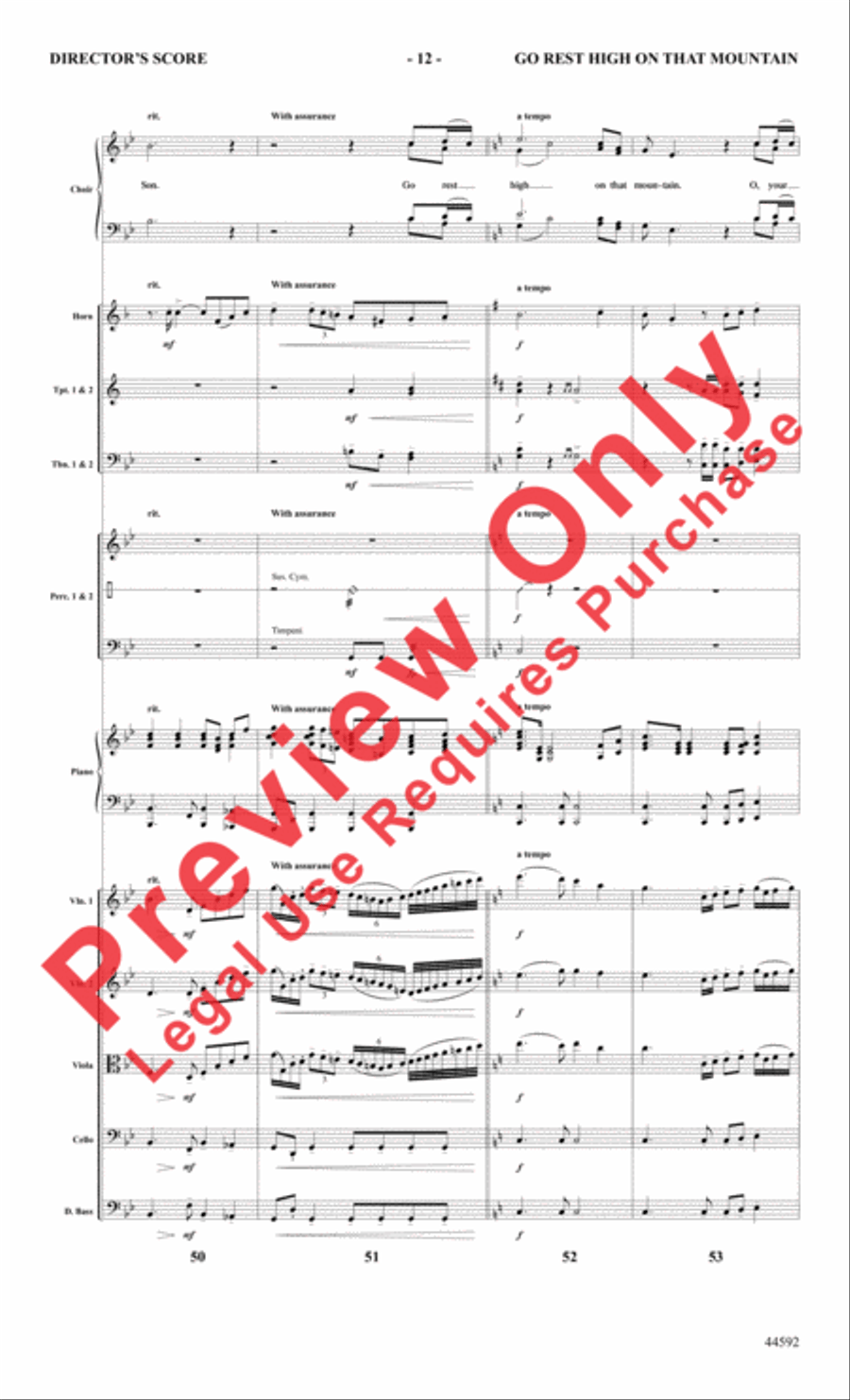 Go Rest High on That Mountain Choir scores gallery preview page 13