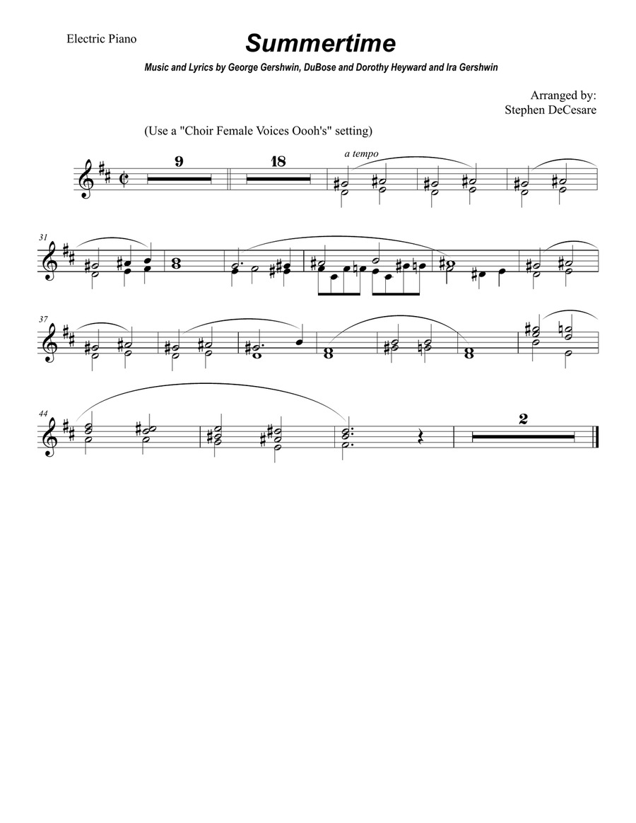 Summertime Large Ensemble scores gallery preview page 6