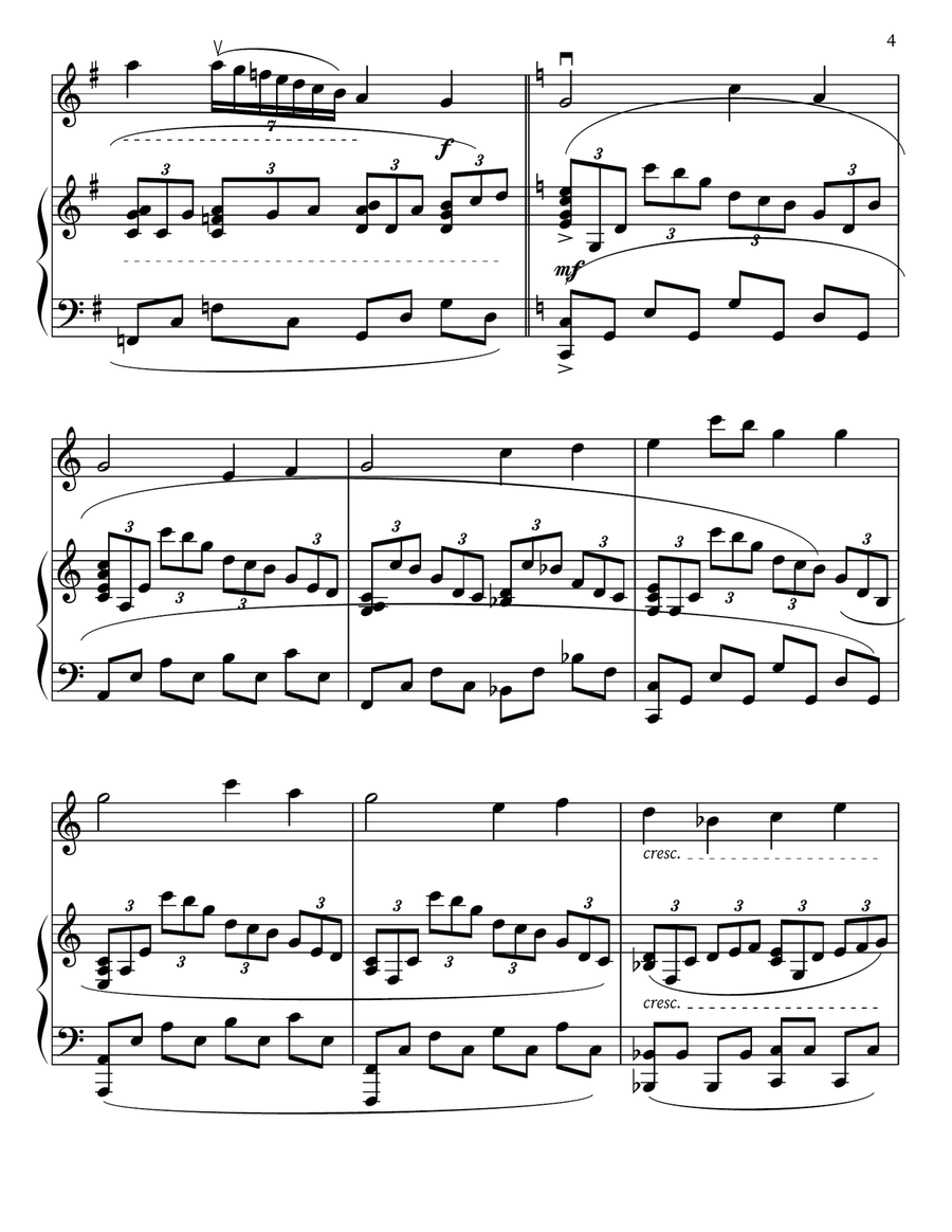 I Feel My Savior's Love Violin Solo scores gallery preview page 4