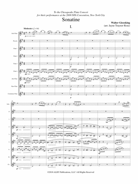 Sonatine for Solo Flute and Flute Choir