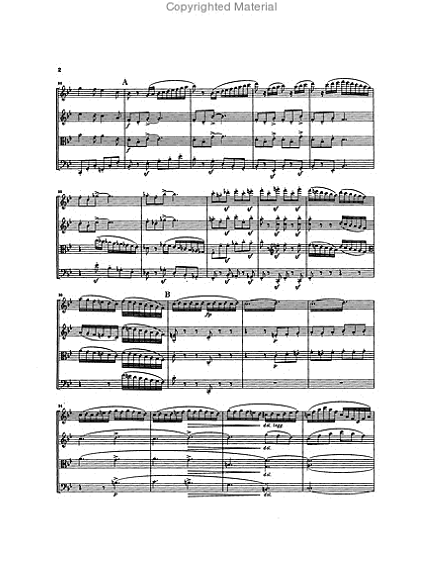 String Quartet in B-flat Major, Op. 67 String Quartet scores gallery preview page 3